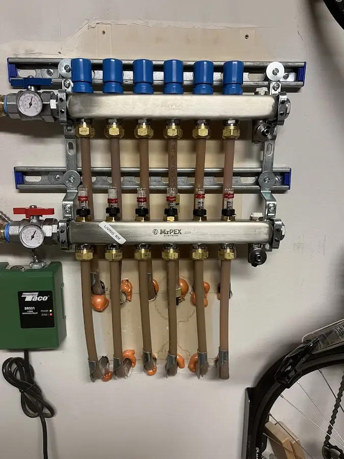 Plumber performing Leak Detection at a residential property in Camanche